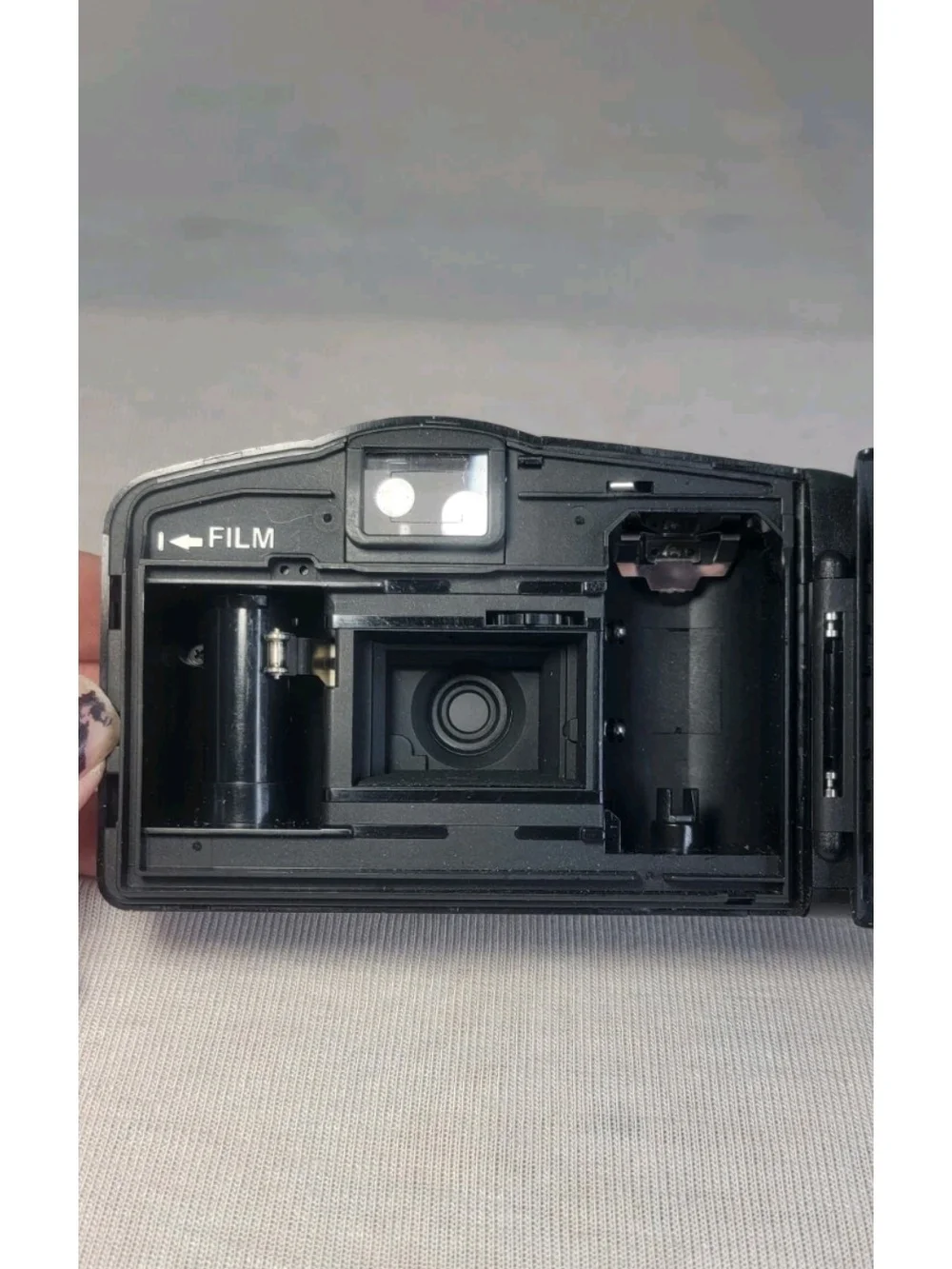 Canon Sure Shot Owl 35mm Film Camera - Black. Tested And Working. GUC. OBO